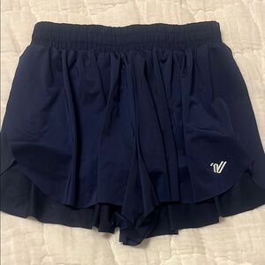Women's Athletic Navy Blue Shorts by Varsity